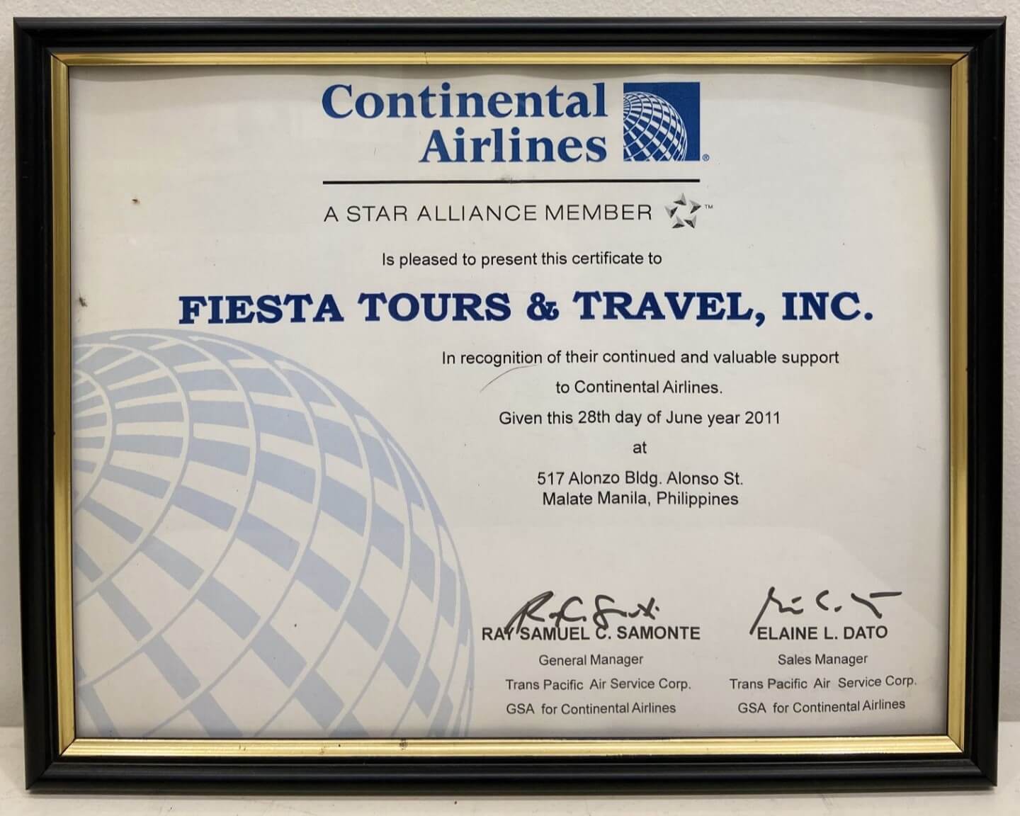 Continental Airlines - Fiesta Tours & Travel